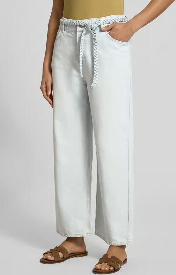Jake*s Studio Woman jeans met riem in vlechtlook - Foto 2