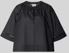 Jake*s Studio Woman Kort boxy fit blouse met vetersluiting