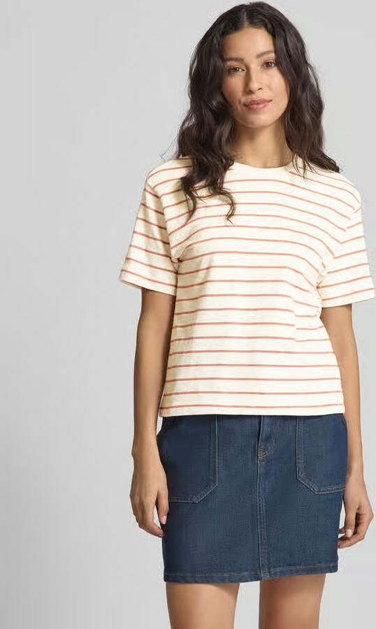 Jake*s Studio Woman Kort T-shirt met geribde ronde hals - Foto 2
