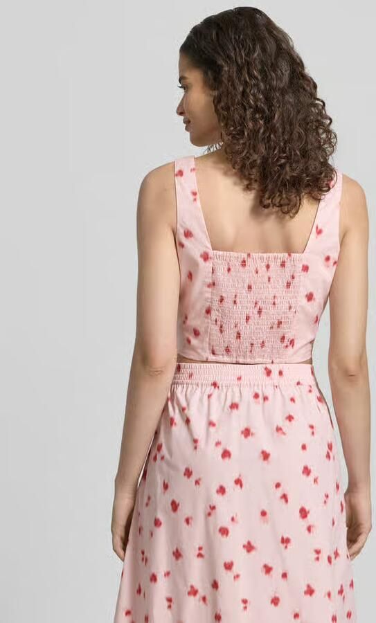 Jake*s Studio Woman Kort top in all-over look met smokdetails - Foto 3