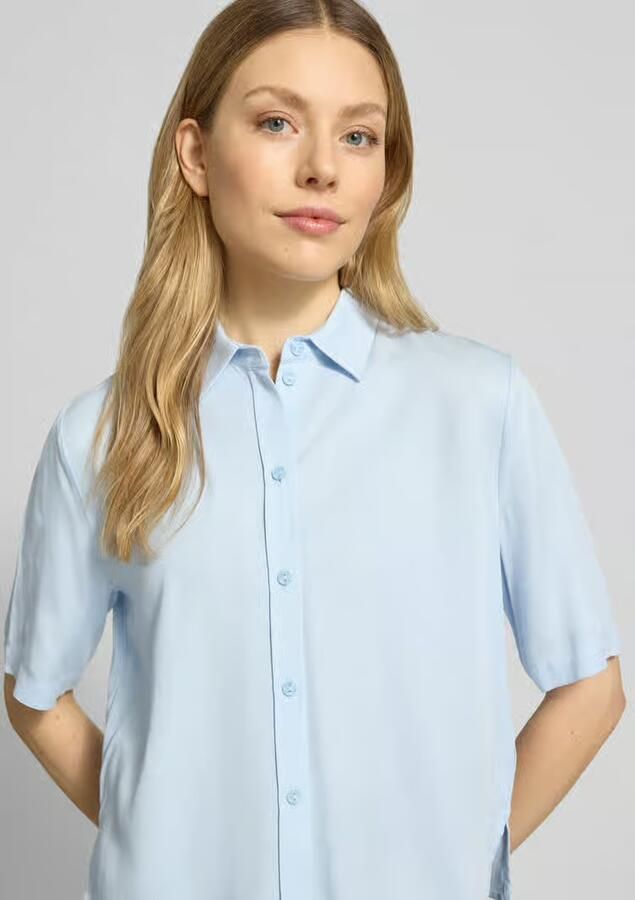 Jake*s Studio Woman Korte mouwblouse van viscose met 1 2-mouw