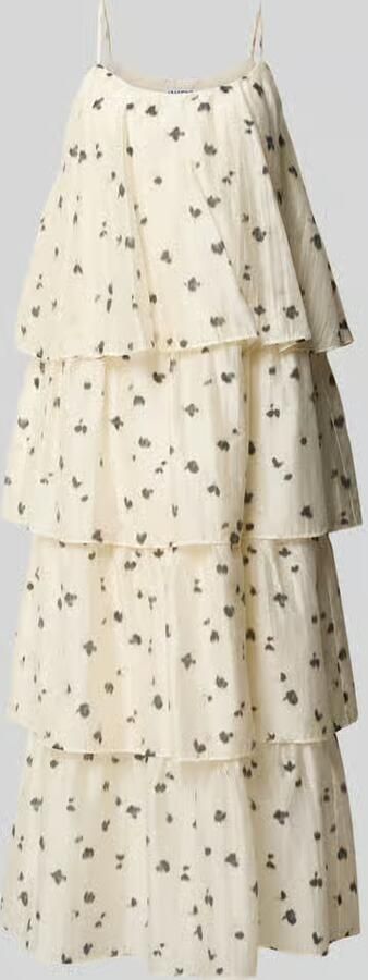 Jake*s Studio Woman midi-jurk in laagjeslook met spaghettibandjes