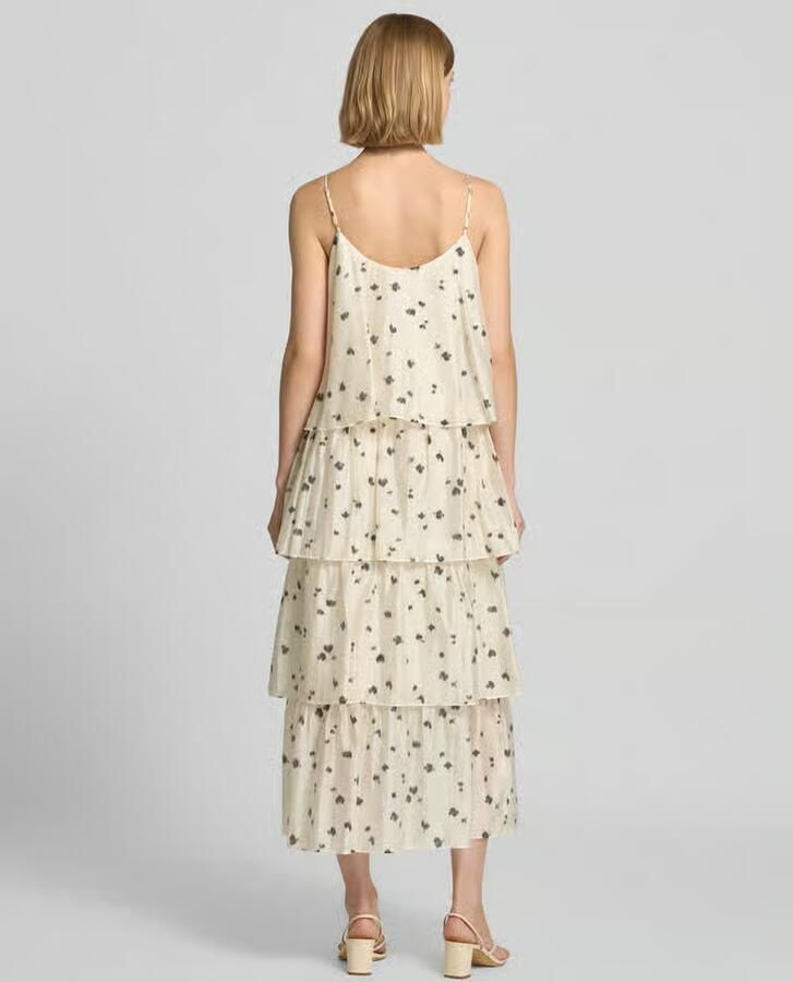 Jake*s Studio Woman midi-jurk in laagjeslook met spaghettibandjes - Foto 2