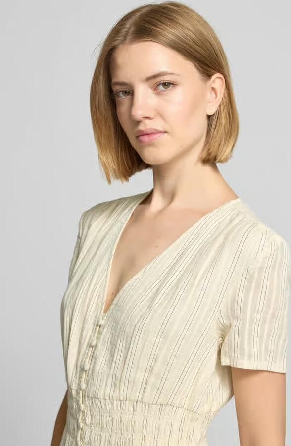 Jake*s Studio Woman midi-jurk met V-hals en knoopsluiting - Foto 2