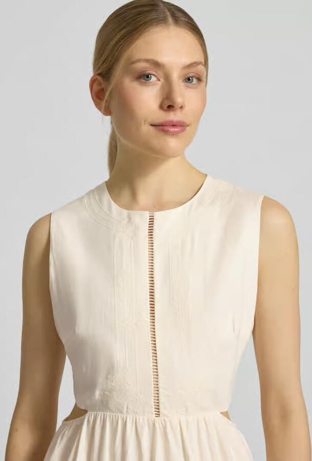 Jake*s Studio Woman midi-jurk van linnenmix met viscose