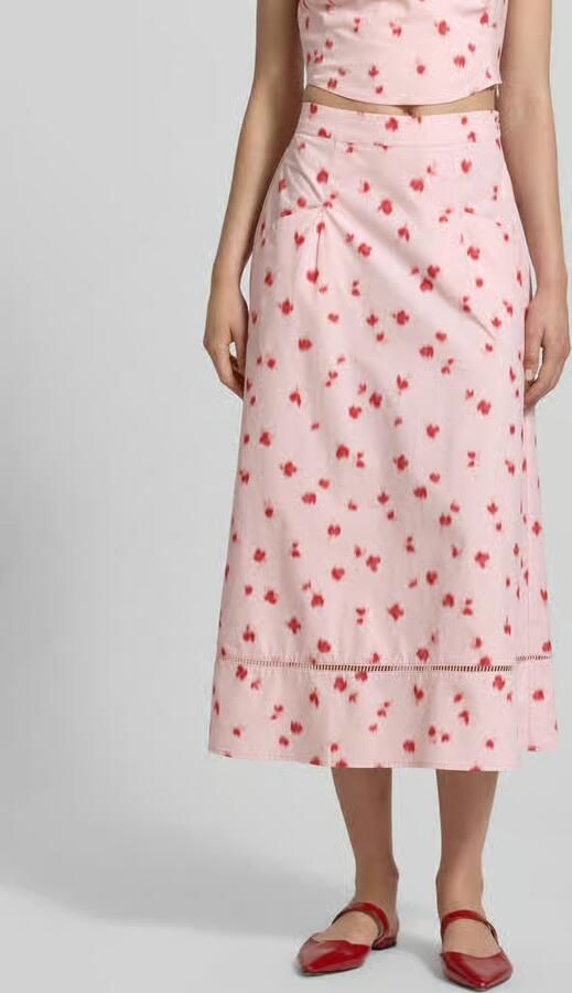 Jake*s Studio Woman Midirok in all-over look met steekzakken - Foto 3