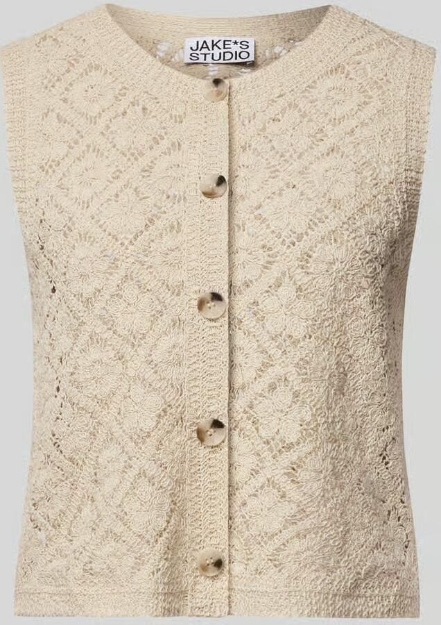 Jake*s Studio Woman Mouwloos vest met ronde hals en knoopsluiting - Foto 2