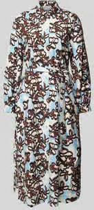 Jake*s Studio Woman Hemdblousejurk van viscosemix met bindceintuur