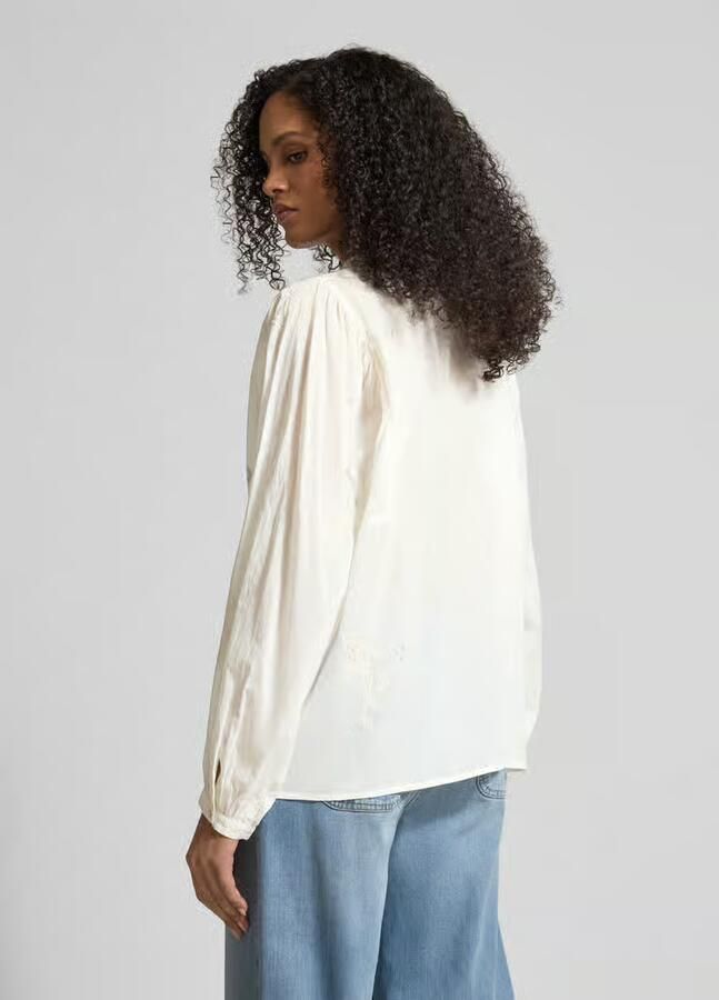 Jake*s Studio Woman Regular fit Blouse met Opstaande kraag en Stitchings - Foto 2