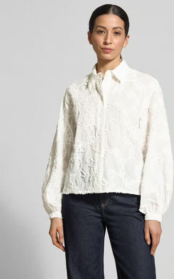 Jake*s Studio Woman Regular fit blouse met stitchings - Foto 4