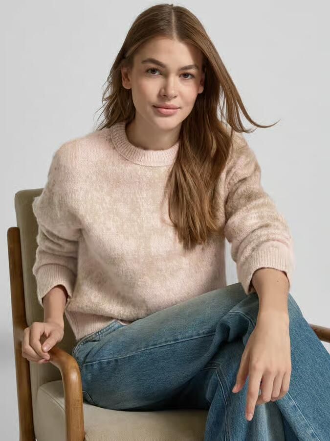 JAKE*S STUDIO WOMAN Regular fit gebreide pullover met alpaca