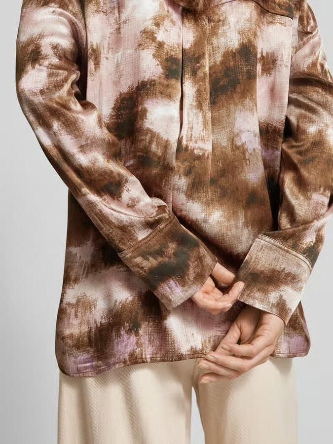 Jake*s Studio Woman Relaxed fit blouse met doorknoopsluiting