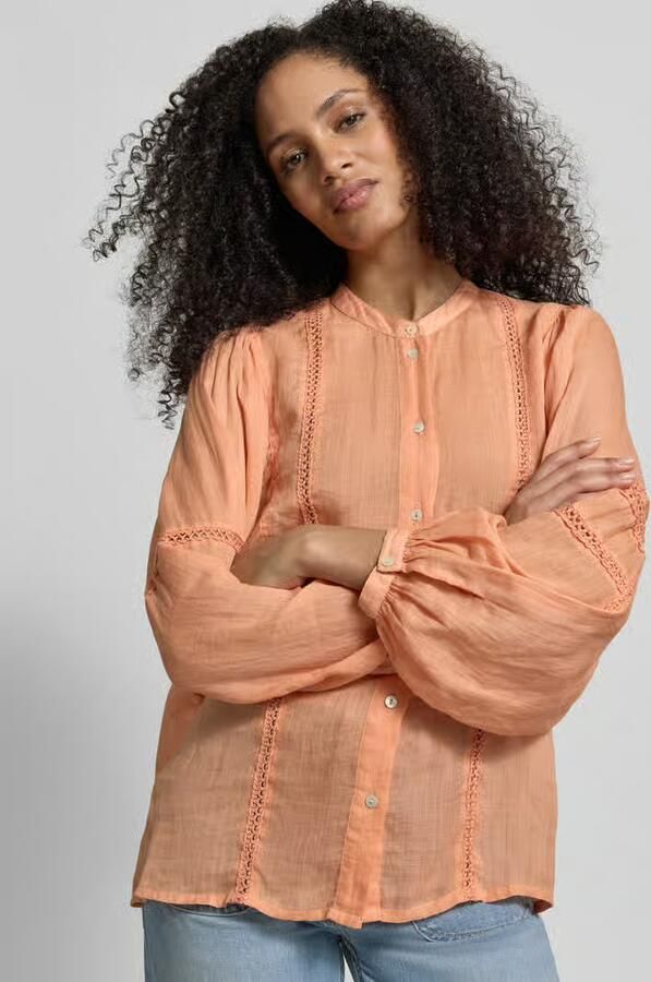 Jake*s Studio Woman Relaxed fit blouse met gaatjesmotief