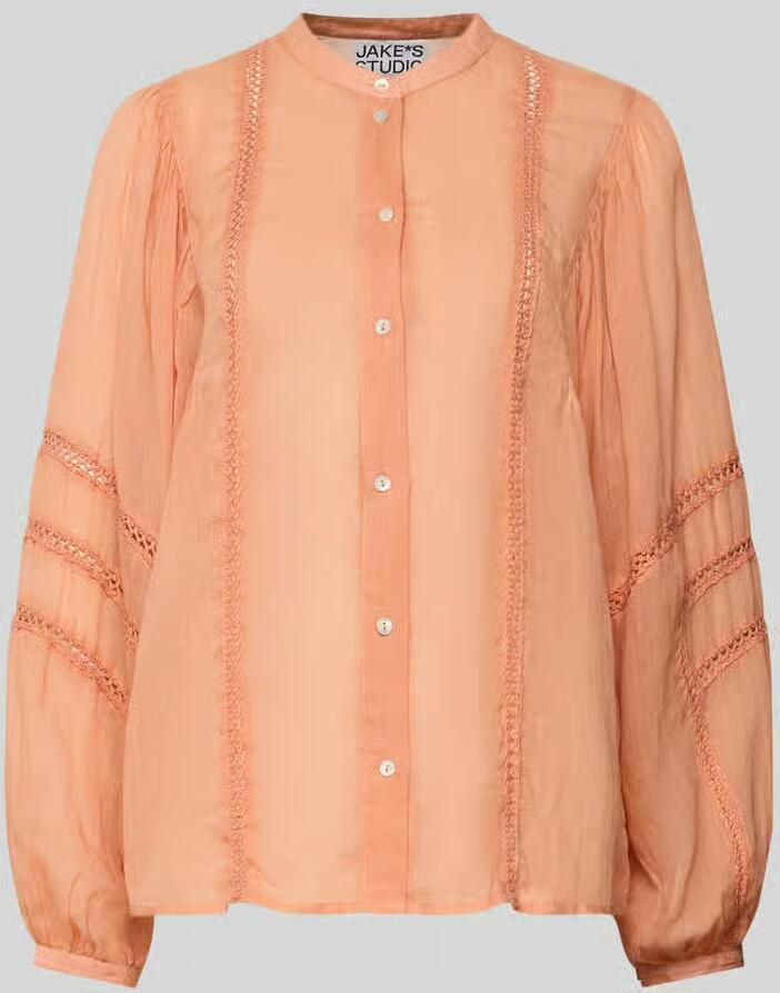 Jake*s Studio Woman Relaxed fit blouse met gaatjesmotief - Foto 2