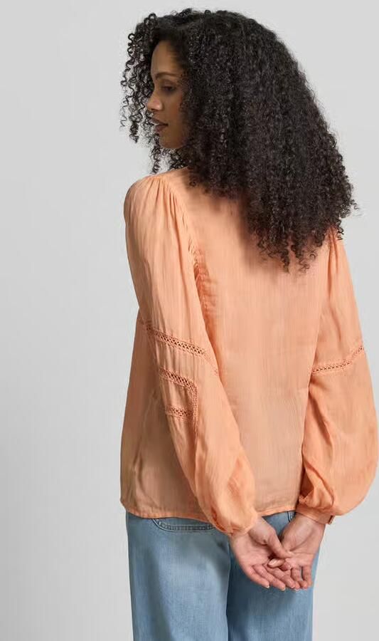 Jake*s Studio Woman Relaxed fit blouse met gaatjesmotief - Foto 3