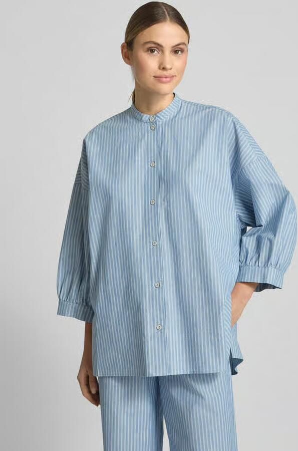 Jake*s Studio Woman Relaxed fit blouse met opstaande kraag - Foto 4