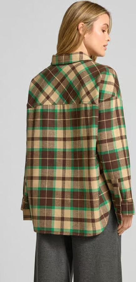 Jake*s Studio Woman Relaxed fit overhemdblouse van katoenmix