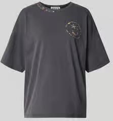 Jake*s Studio Woman relaxed fit T-shirt met bloemrijk stitching