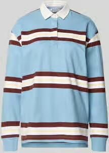 Jake*s Studio Woman Shirt met lange mouwen met Polokraag en verborgen Knoopsluiting