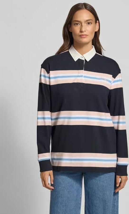 Jake*s Studio Woman Shirt met lange mouwen met Polokraag en verborgen Knoopsluiting - Foto 3