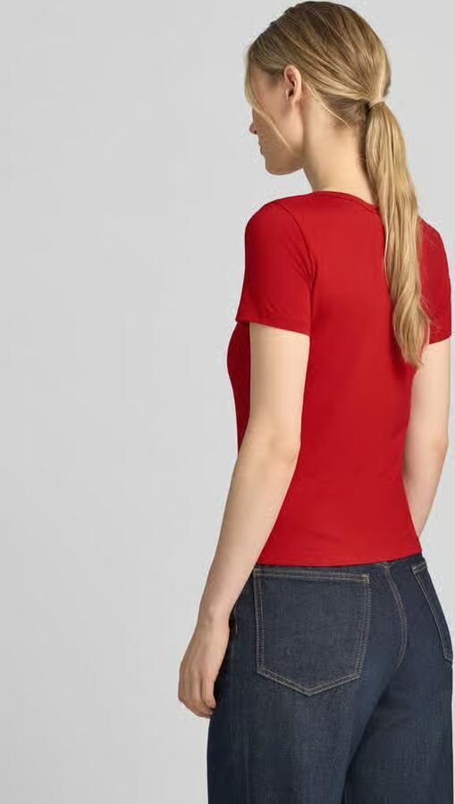 Jake*s Studio Woman slim fit T-shirt met doorlopende knoopsluiting - Foto 2