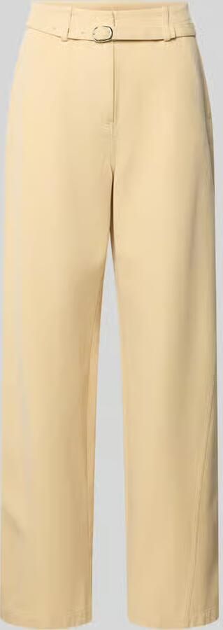 Jake*s Studio Woman Stoffen broek met riem en steekzakken