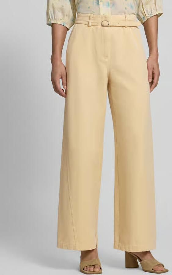 Jake*s Studio Woman Stoffen broek met riem en steekzakken - Foto 2