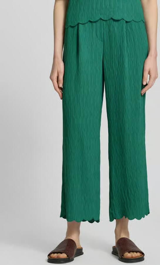 Jake*s Studio Woman Stoffen broek van viscosemix met golvende zoom - Foto 2