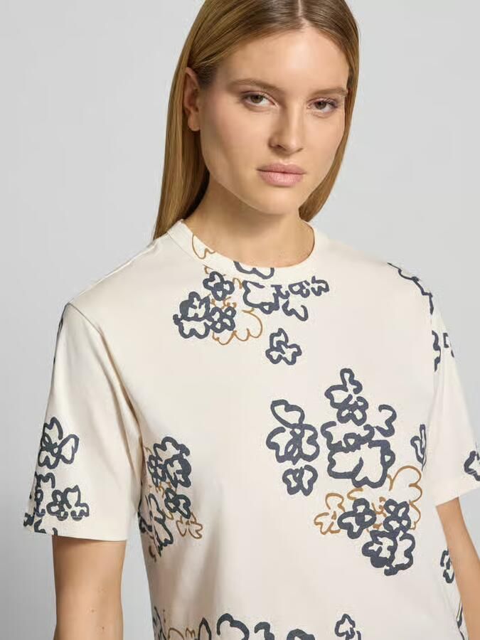 Jake*s Studio Woman T-shirt in all-over look met ronde hals