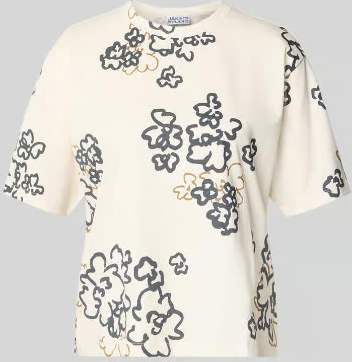 Jake*s Studio Woman T-shirt in all-over look met ronde hals - Foto 2
