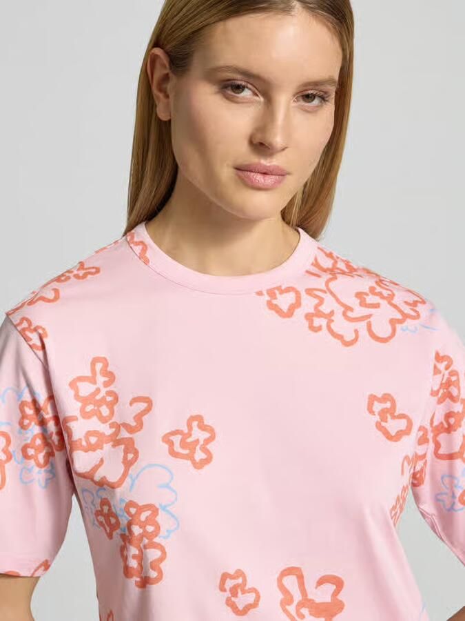 Jake*s Studio Woman T-shirt in all-over look met ronde hals