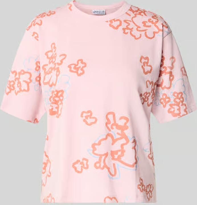 Jake*s Studio Woman T-shirt in all-over look met ronde hals - Foto 2
