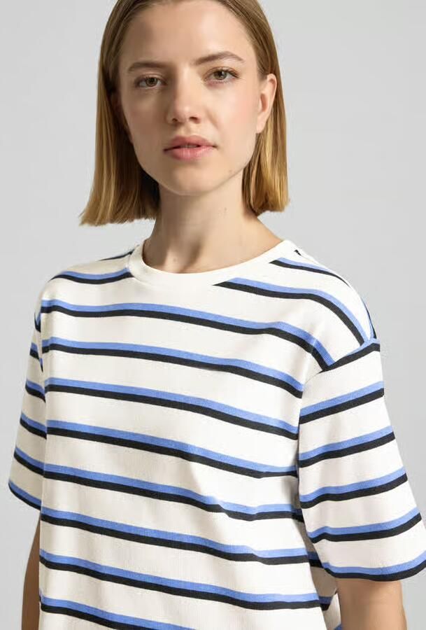 Jake*s Studio Woman T-shirt in all-over look met ronde hals