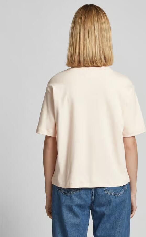 Jake*s Studio Woman T-shirt met geribde ronde hals