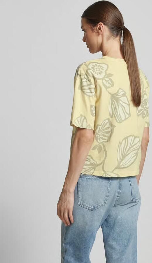 JAKE*S STUDIO WOMAN T-shirt met geribde ronde hals