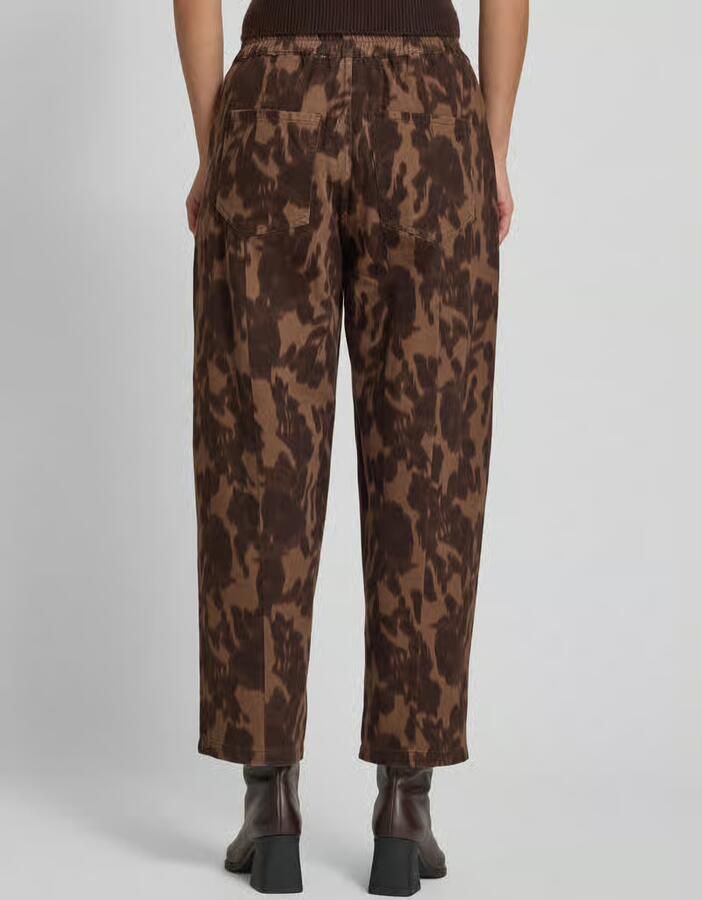 Jake*s Studio Woman Twill broek met elastische band en achterzakken