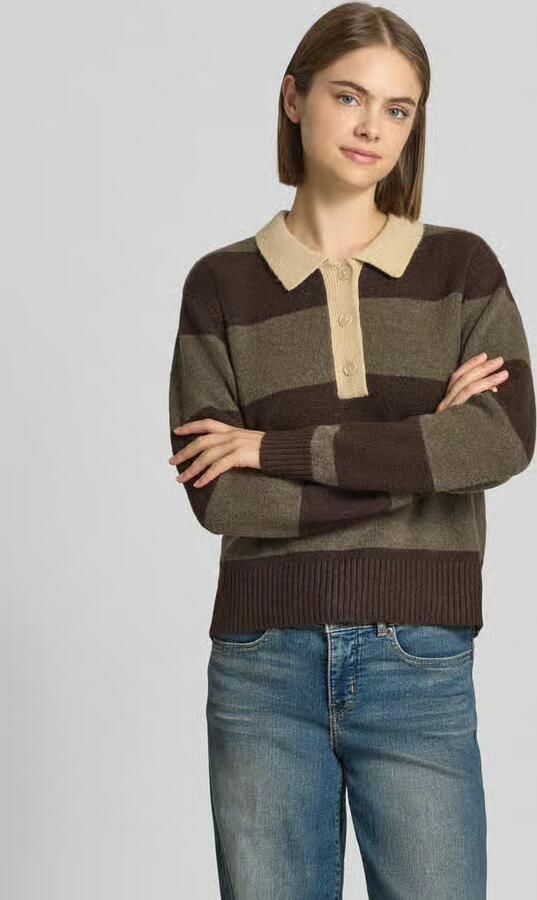 JJXX Gebreide pullover met polokraag model 'RUBY' - Foto 6