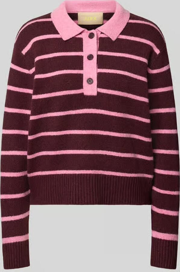 JJXX Gebreide pullover met polokraag model 'RUBY' - Foto 3