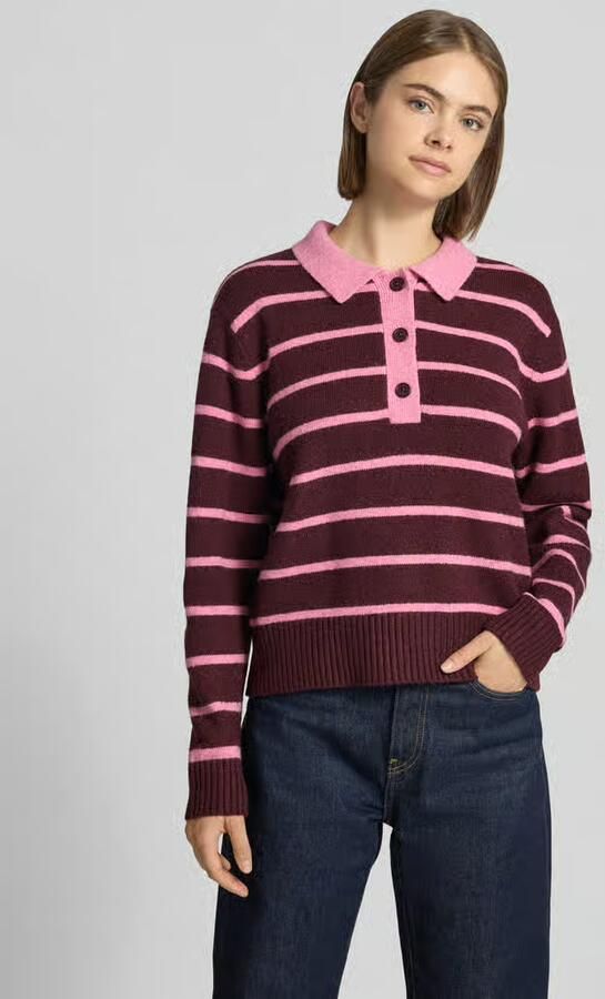 JJXX Gebreide pullover met polokraag model 'RUBY' - Foto 4