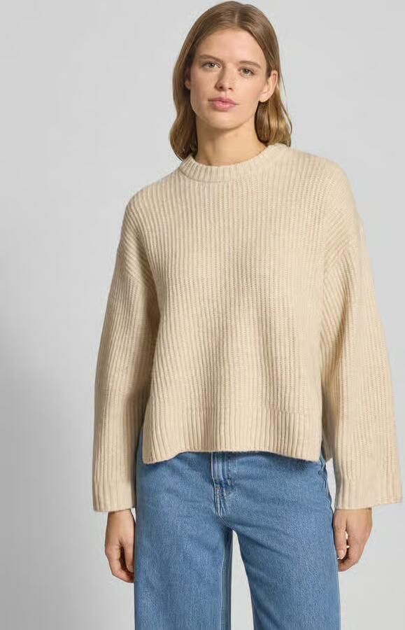 JJXX Oversized gebreide pullover met ribboorden model 'SIGGA' - Foto 2