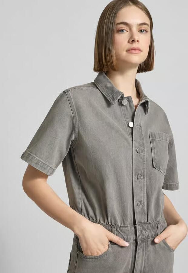 JJXX regular fit playsuit in denim-look model 'Fillipa'