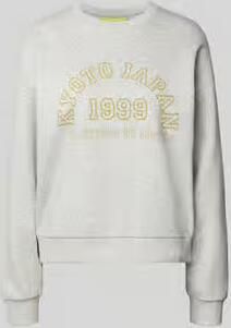 JJXX rechtvallende sweater met tekstprint lichtgrijs - Foto 4