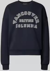 JJXX rechtvallende sweater met tekst donkerblauw - Foto 3