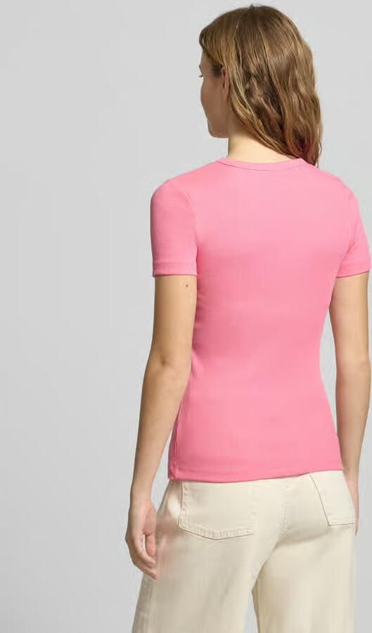 JJXX T-shirt met geribbelde ronde hals Model 'FRANKIE' - Foto 4