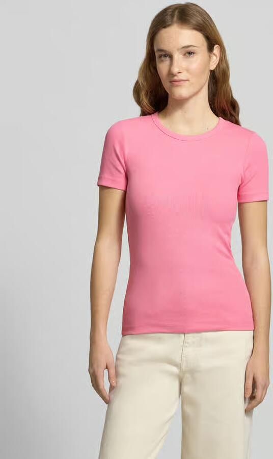 JJXX T-shirt met geribbelde ronde hals Model 'FRANKIE' - Foto 3