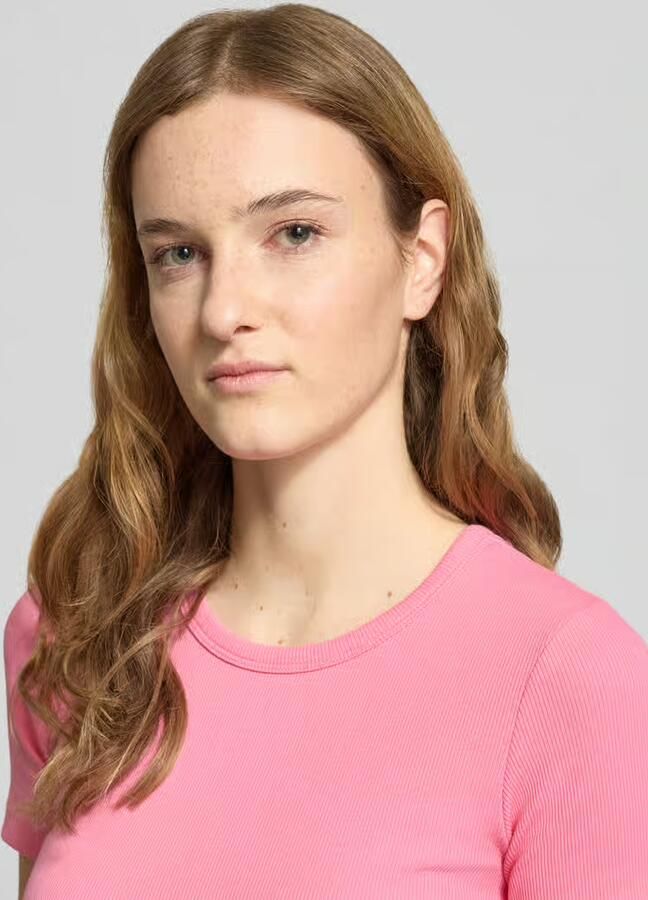 JJXX T-shirt met geribde ronde hals model 'FRANKIE' - Foto 2