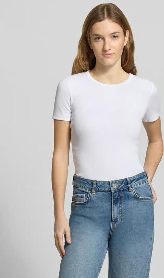 JJXX T-shirt met geribde ronde hals model 'FRANKIE' - Foto 6