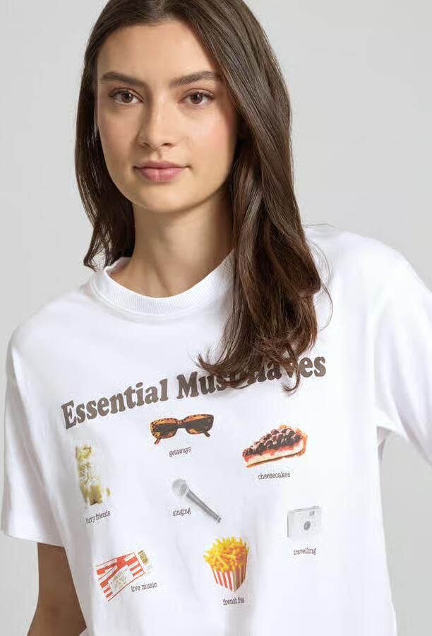 JJXX T-shirt met motiefprint model 'COLLAGE'