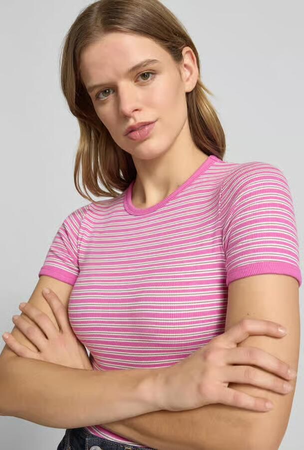 JJXX T-shirt met ronde hals model 'FRANKIE'