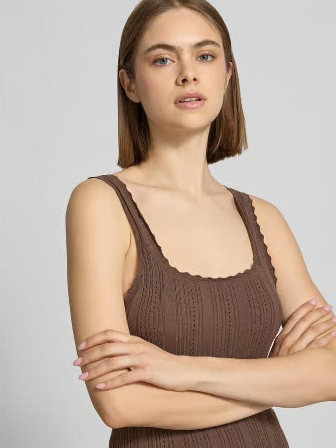 JJXX Tanktop in ajourtricot met vierkante hals model 'GIANNA'